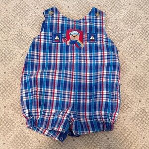 Good Lad Blue Plaid Kids Romper